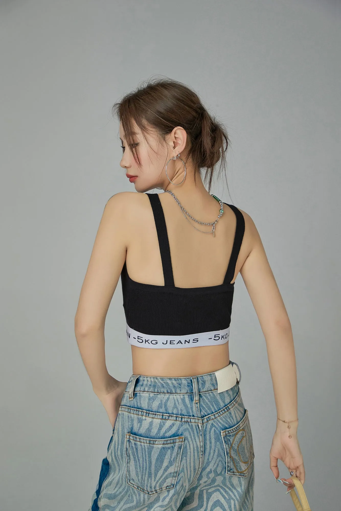 '-5Kg Jeans Knit Bra Top