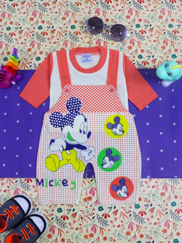 0Mth - 3Mth Mickey Dark Peach Romper For Newborn HG NBR33