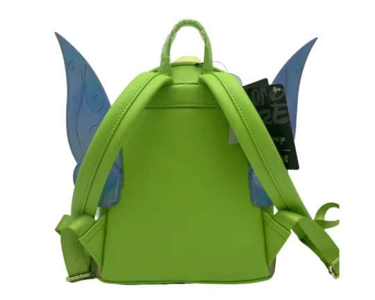 10" Disney : Peter Pan - Tinker Bell Costume Faux Leather Mini Backpack Bag Loungefly US Exclusive