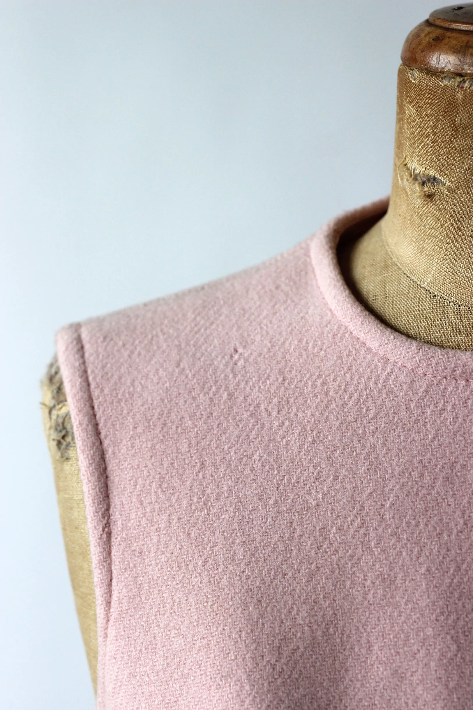 1960s Pink Wool Dress and Coat by Lanz// Size S/M