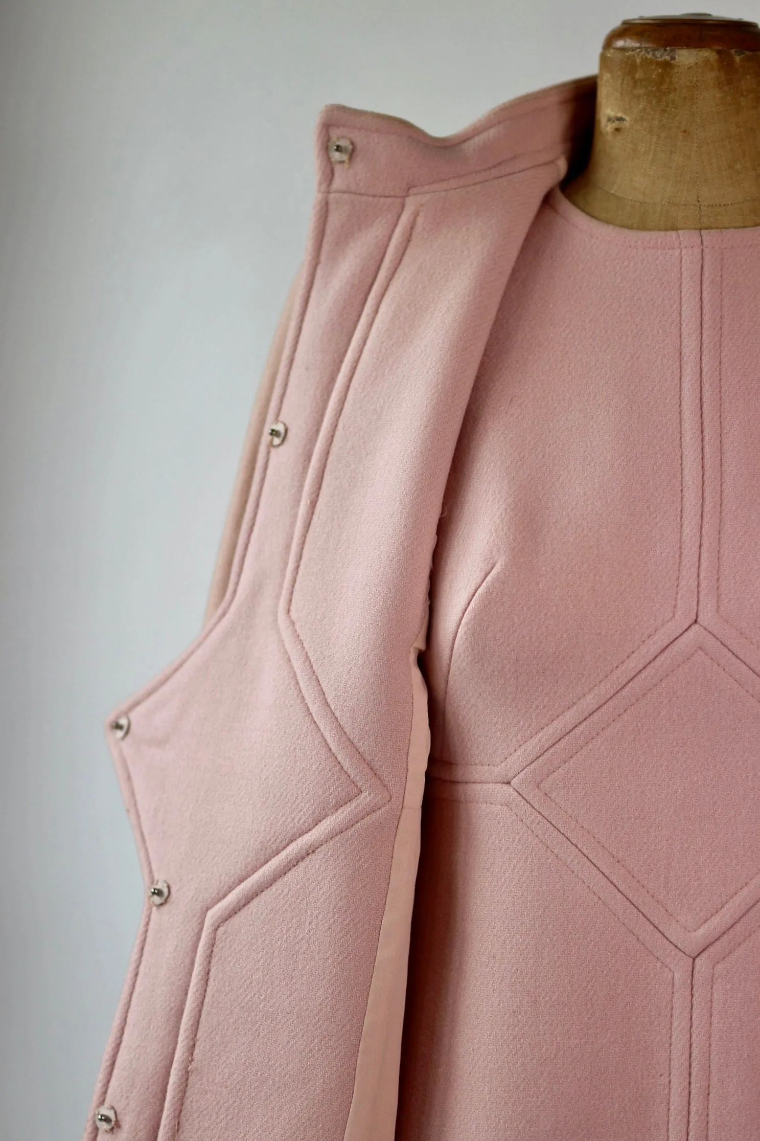 1960s Pink Wool Dress and Coat by Lanz// Size S/M