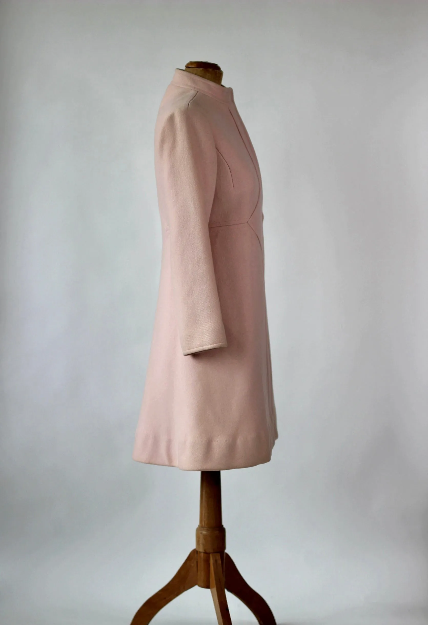 1960s Pink Wool Dress and Coat by Lanz// Size S/M