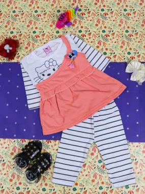 3Mth - 9Mth Cat Dark Peach Baby Suit For Newborn NBS119