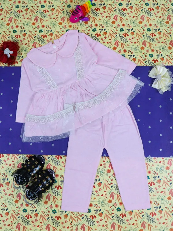 3Mth - 9Mth Flower Pink Baby Suit For Newborn NBS117