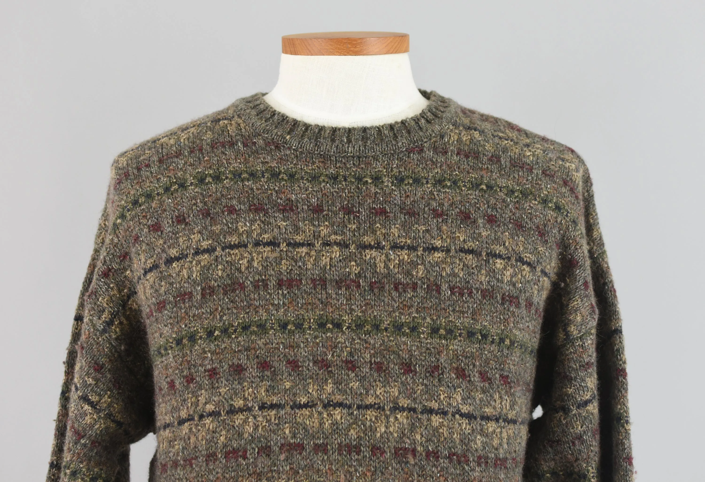 90s Wool Blend Multicolored Winter Sweater Northwest Territory Men's Medium