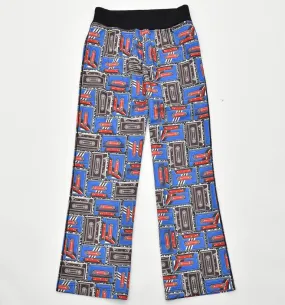 African Print Track Pants-Casette Tape