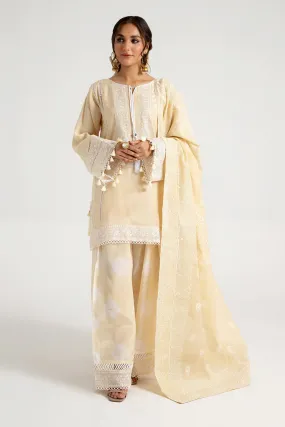 Arif Ashraf - Kehwai - Skin - Viscose Blend and Cotton Silk - 3 Piece