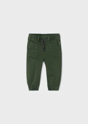 Baby Boys Twill Joggers - Hiedra | Mayoral