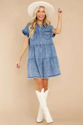 Back Road Drives Denim Dress