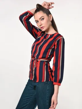 beautifl multi-colored striped top