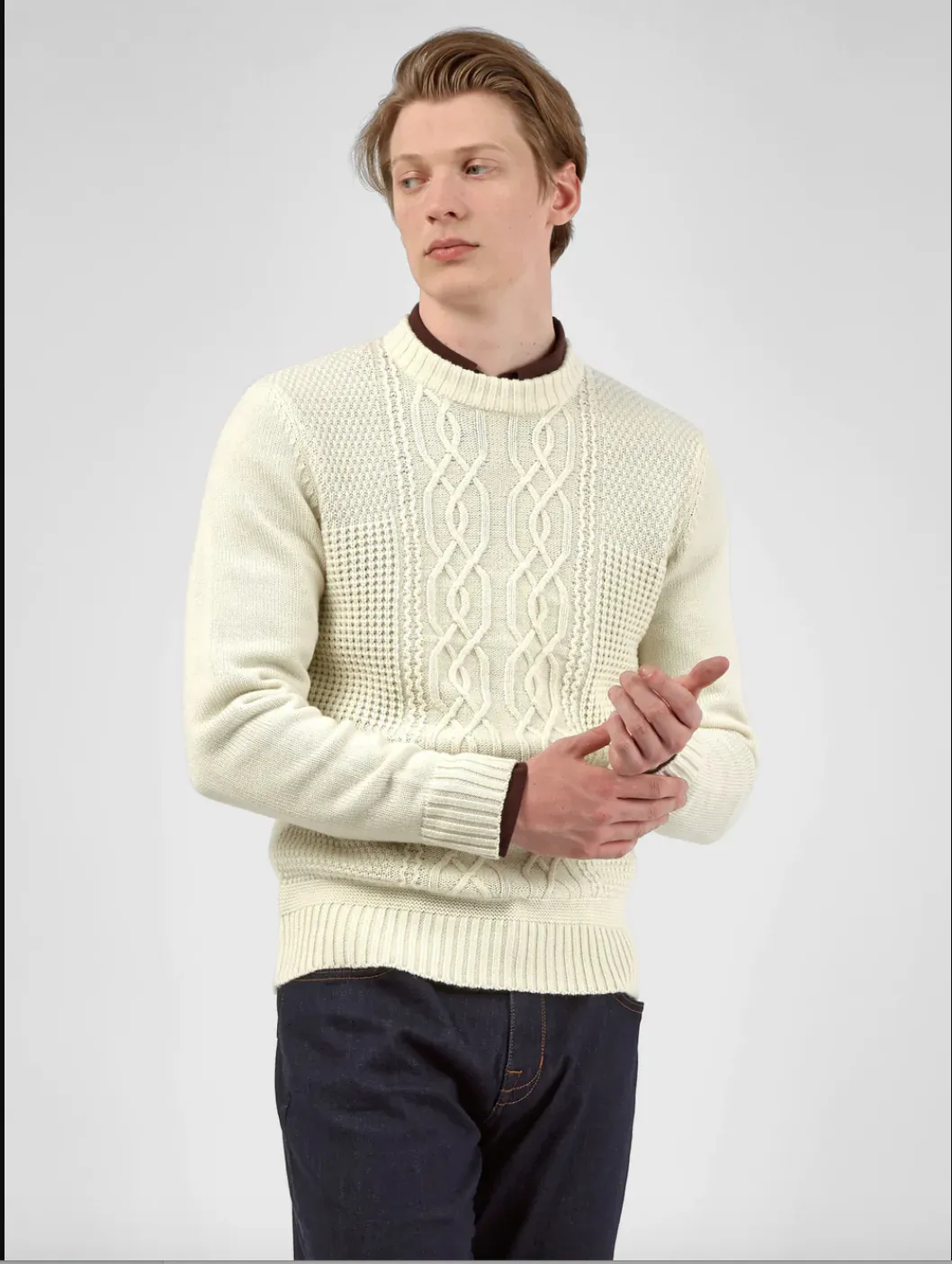 Ben Sherman Cable Crewneck Sweater