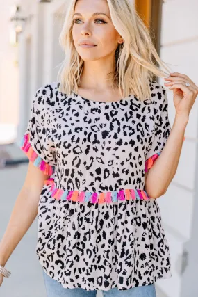 Best Of Bold Ivory White Leopard Top