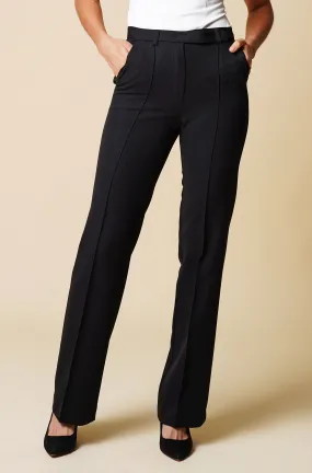 Black High-Rise Wide-leg Trousers