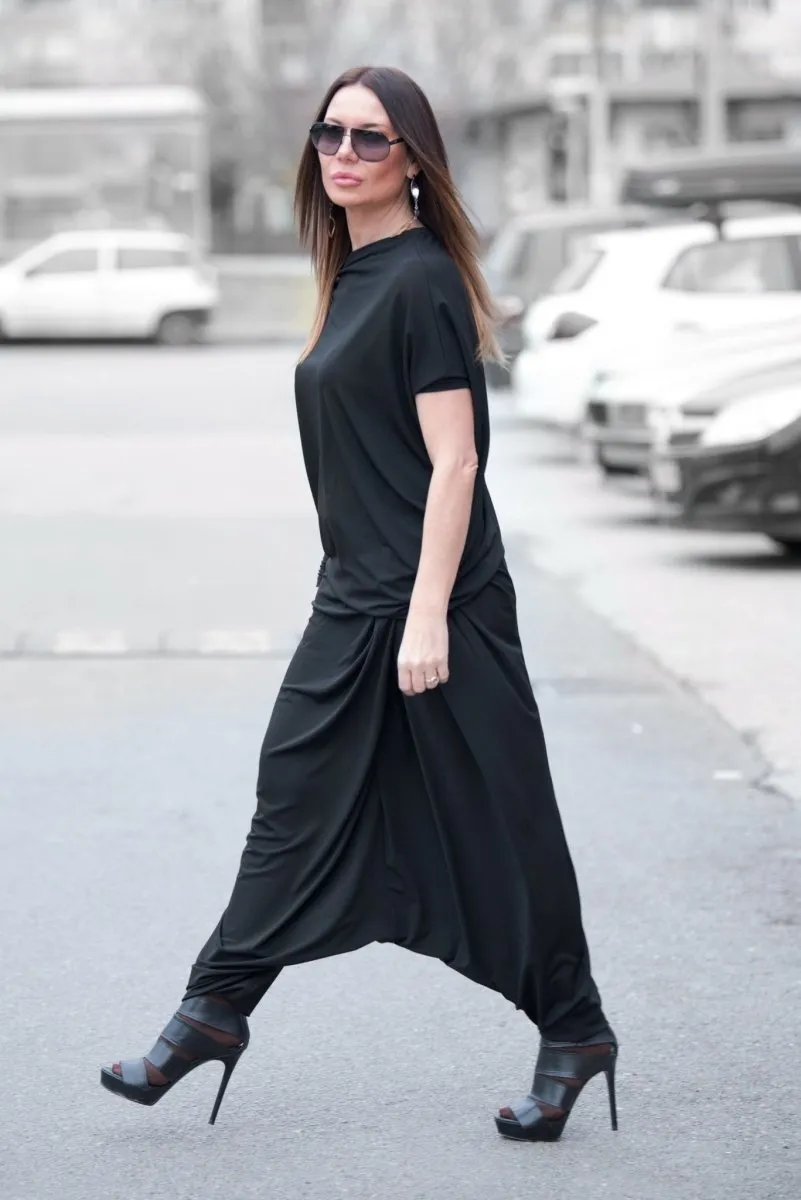 Black Woman Harem trousers SELENA SALE