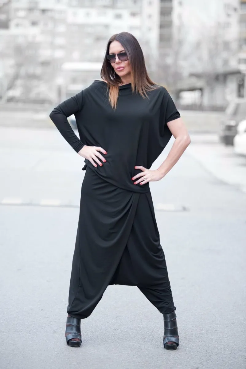 Black Woman Harem trousers SELENA SALE