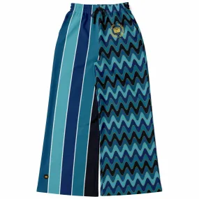 Blue Mood Rugby Stripe Eco-Poly Wide Leg Pants