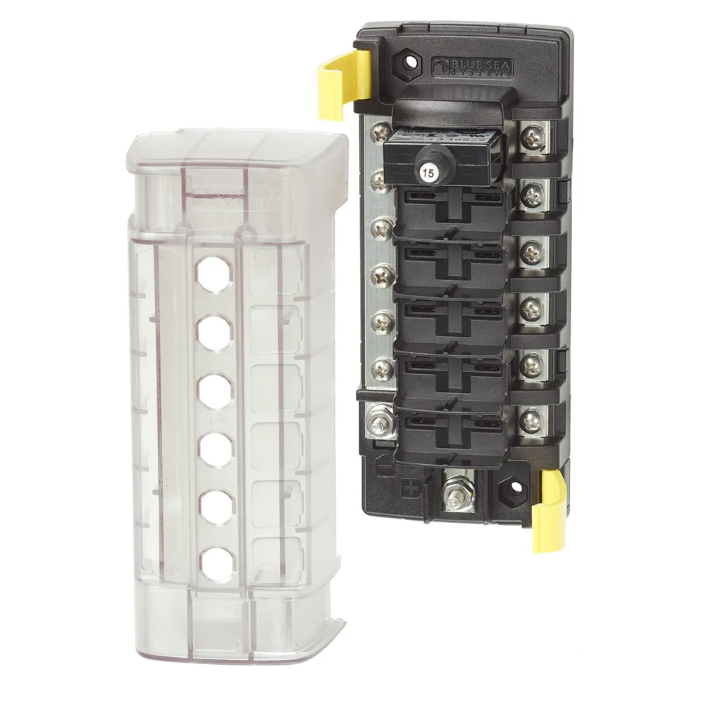 Blue Sea ST CLB Circuit Breaker Block - 6 position with Negative Bus