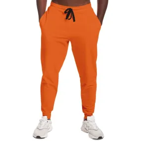 Bright Orange Joggers | Unisex | with PLUS sizes | Bright Pure Orange | C0M75Y100K0