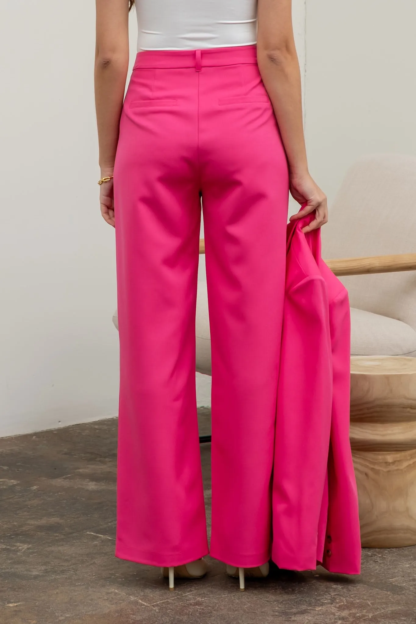 Business Baddie Pant In Pink