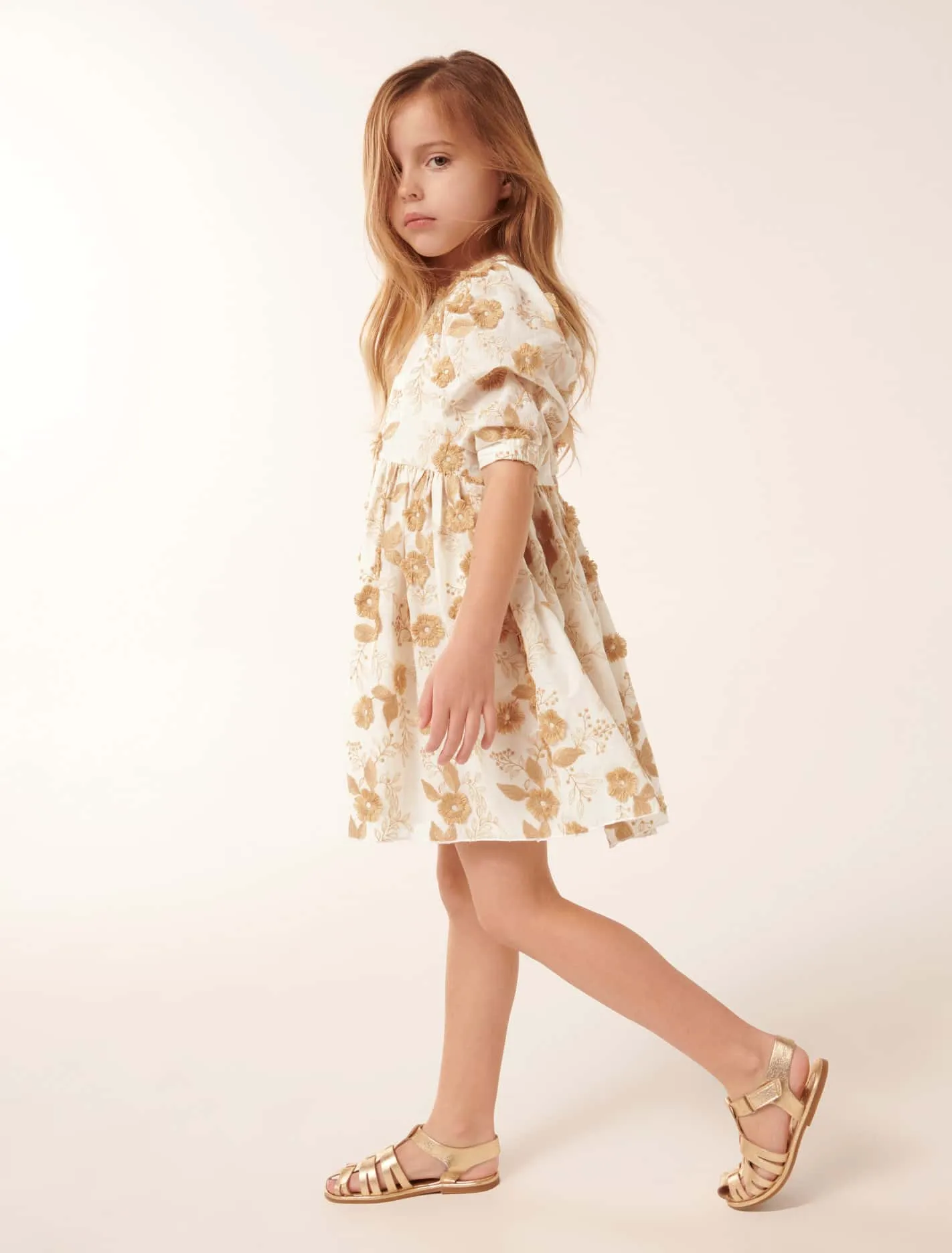 Camille Puff Sleeve Girls Dress