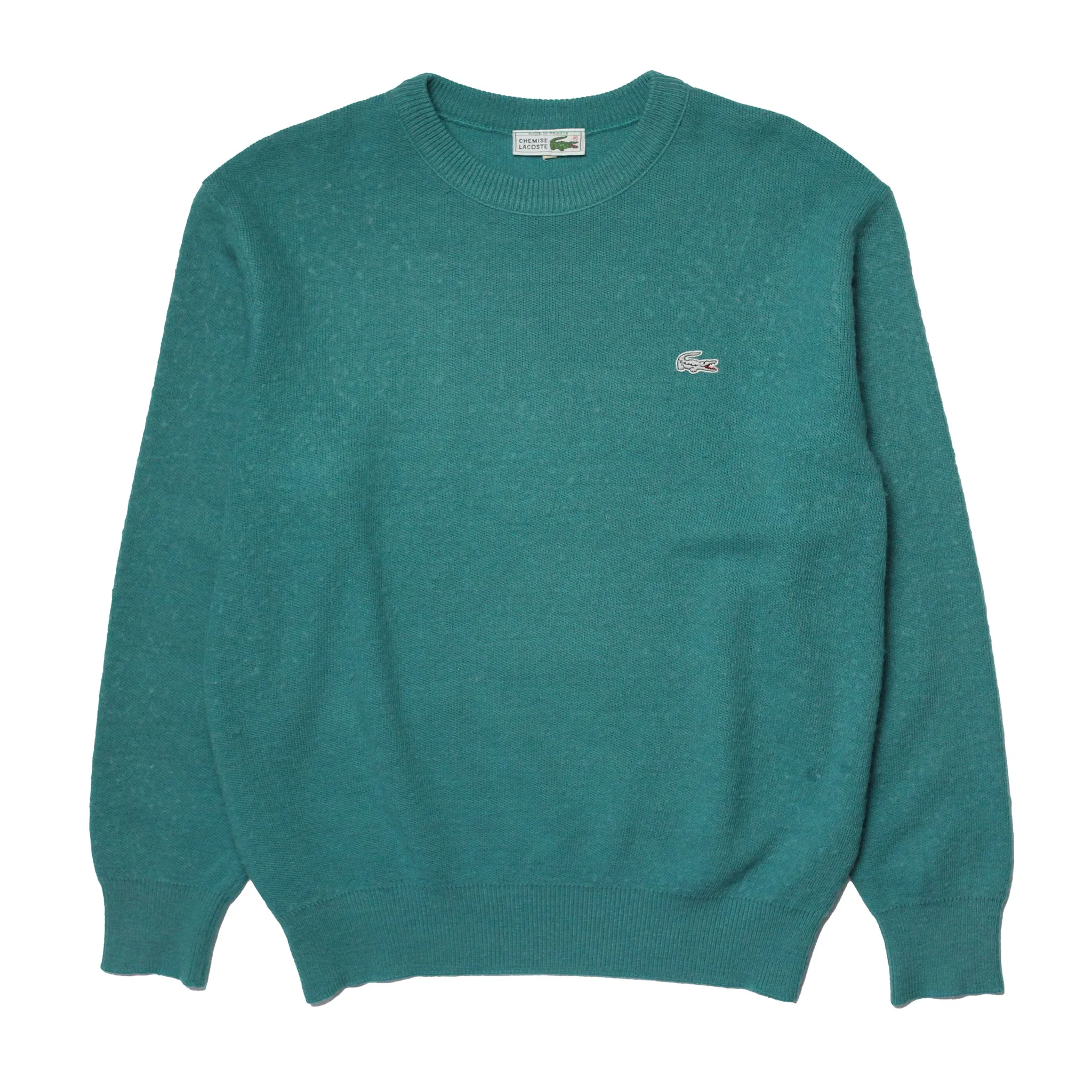 Chemise Lacoste Turquoise Fine Knit Jumper circa 1980's