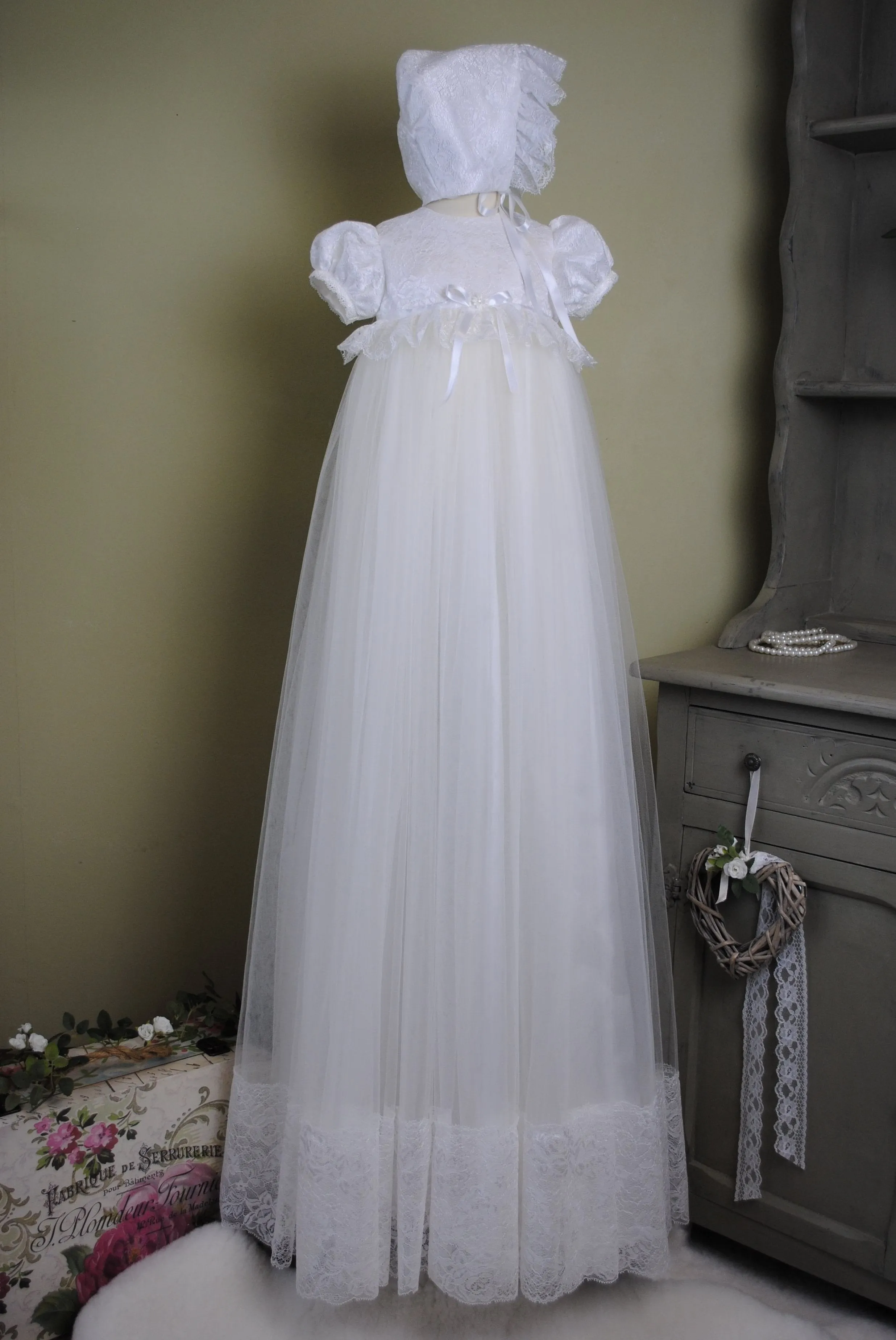 Christening Gown and Bonnet ‘Serenity’