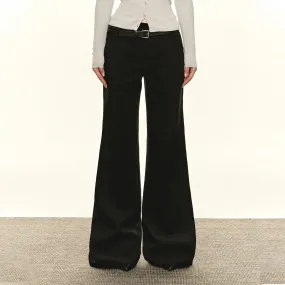 Classic High-Waist Flared Casual Pants