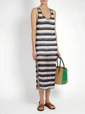 Crochet Sailor Bardot Maxi Dress