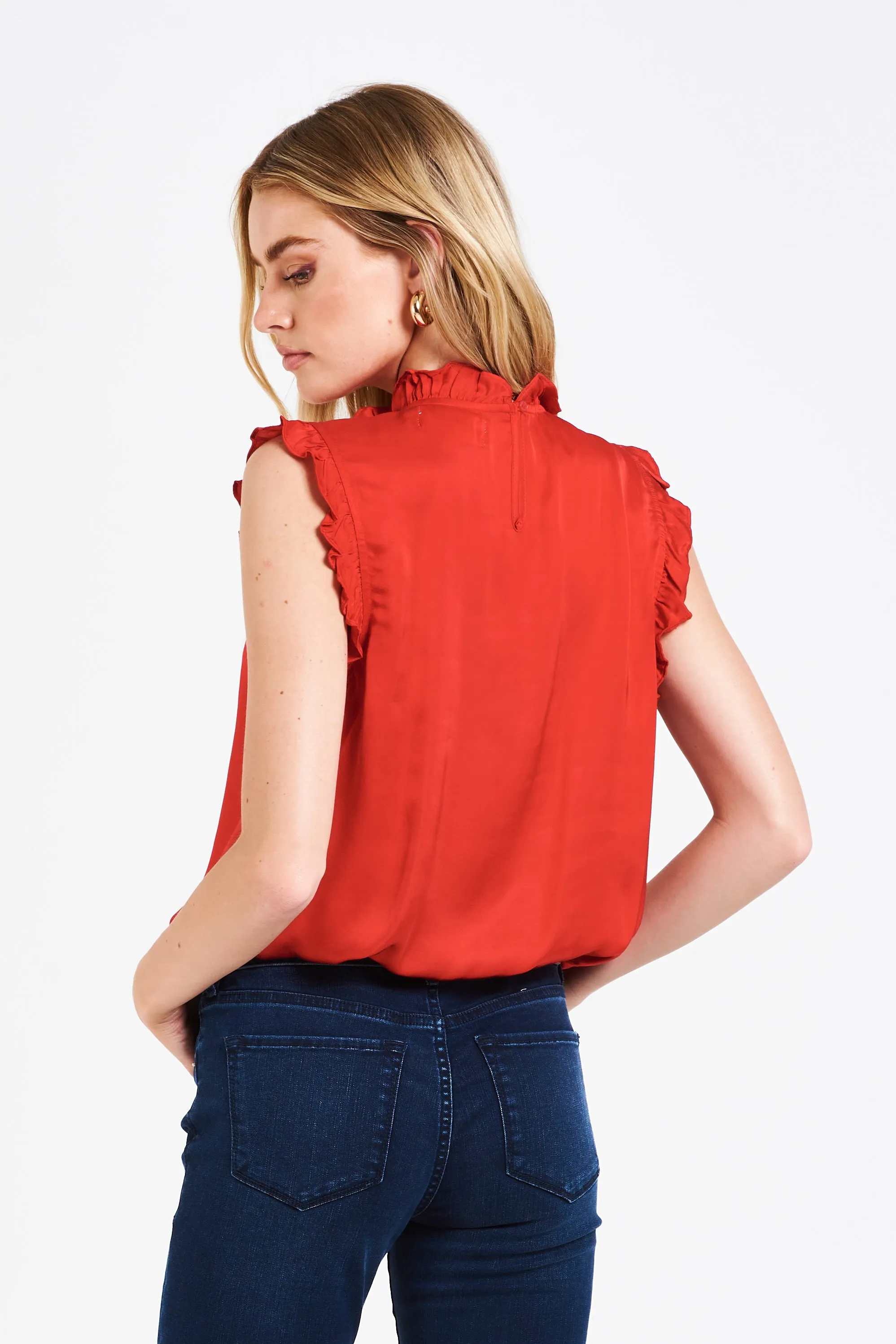 Dear John Melissa Barberry Flutter Sleeve Top