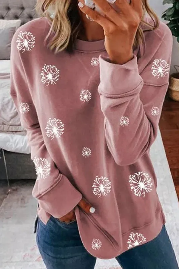 Dunnmall Casual Printed Plus Size Sweatshirt