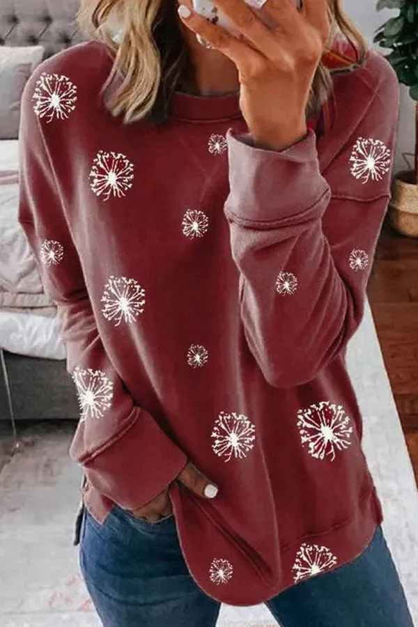 Dunnmall Casual Printed Plus Size Sweatshirt