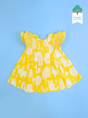 Enchanted Forest - Organic Cotton Printed Baby Girl Iris Dress