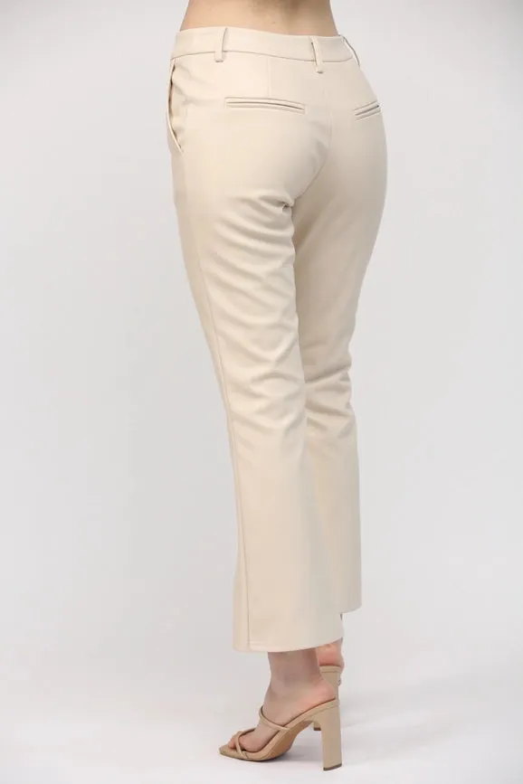 Faux Leather Flare Pants