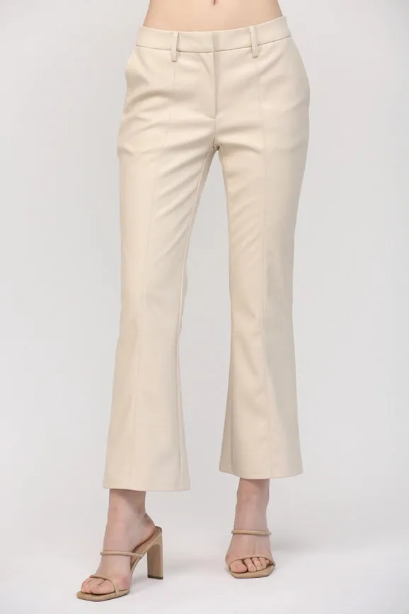 Faux Leather Flare Pants