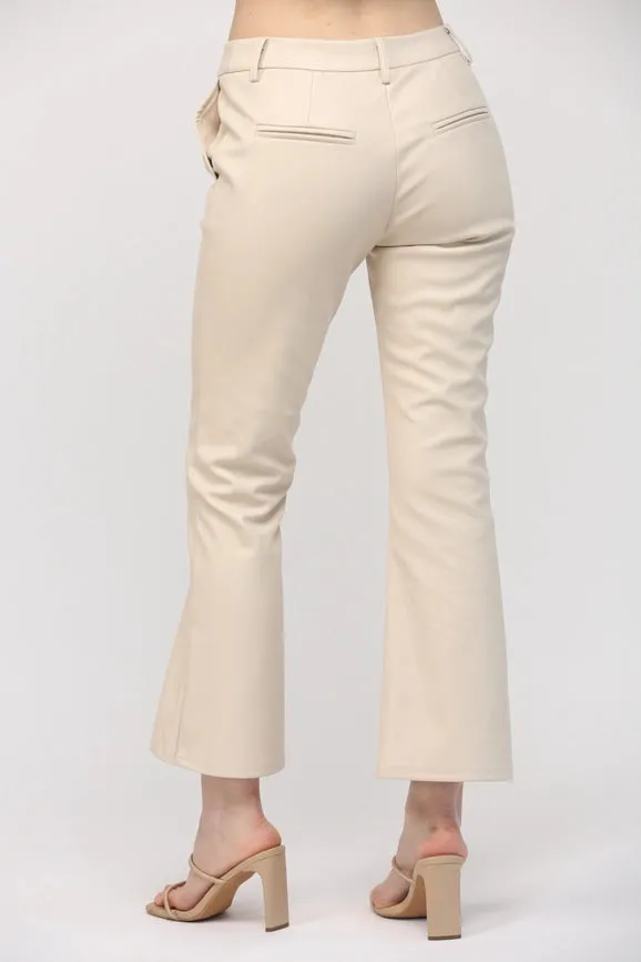 Faux Leather Flare Pants