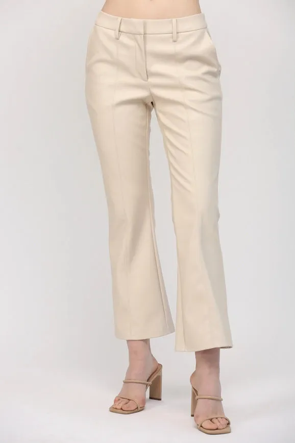 Faux Leather Flare Pants