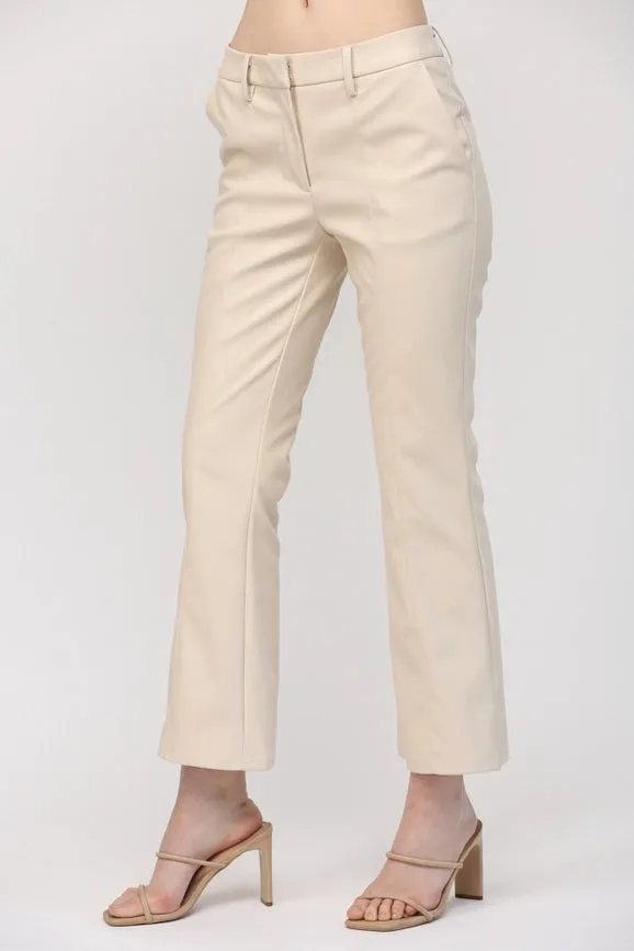 Faux Leather Flare Pants