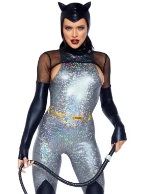 Feline Felon Villain Catsuit Costume