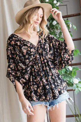 Floral Surplus Top