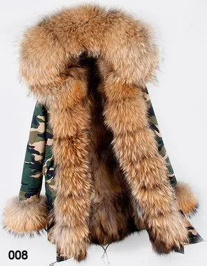 Fur-Lined, Hooded & Trimmed Parka Coat - Various Colors to choose from