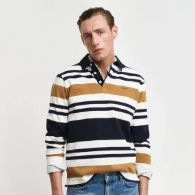 GANT Multi Striped Heavy Rugger in Cumin Beige