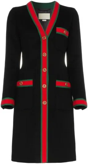 GG Webbing Coat, Black