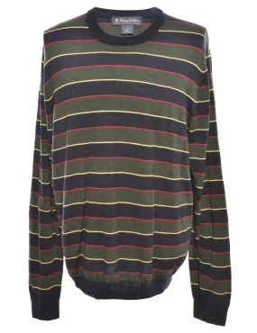 Green Brooks Brothers Striped Jumper - L