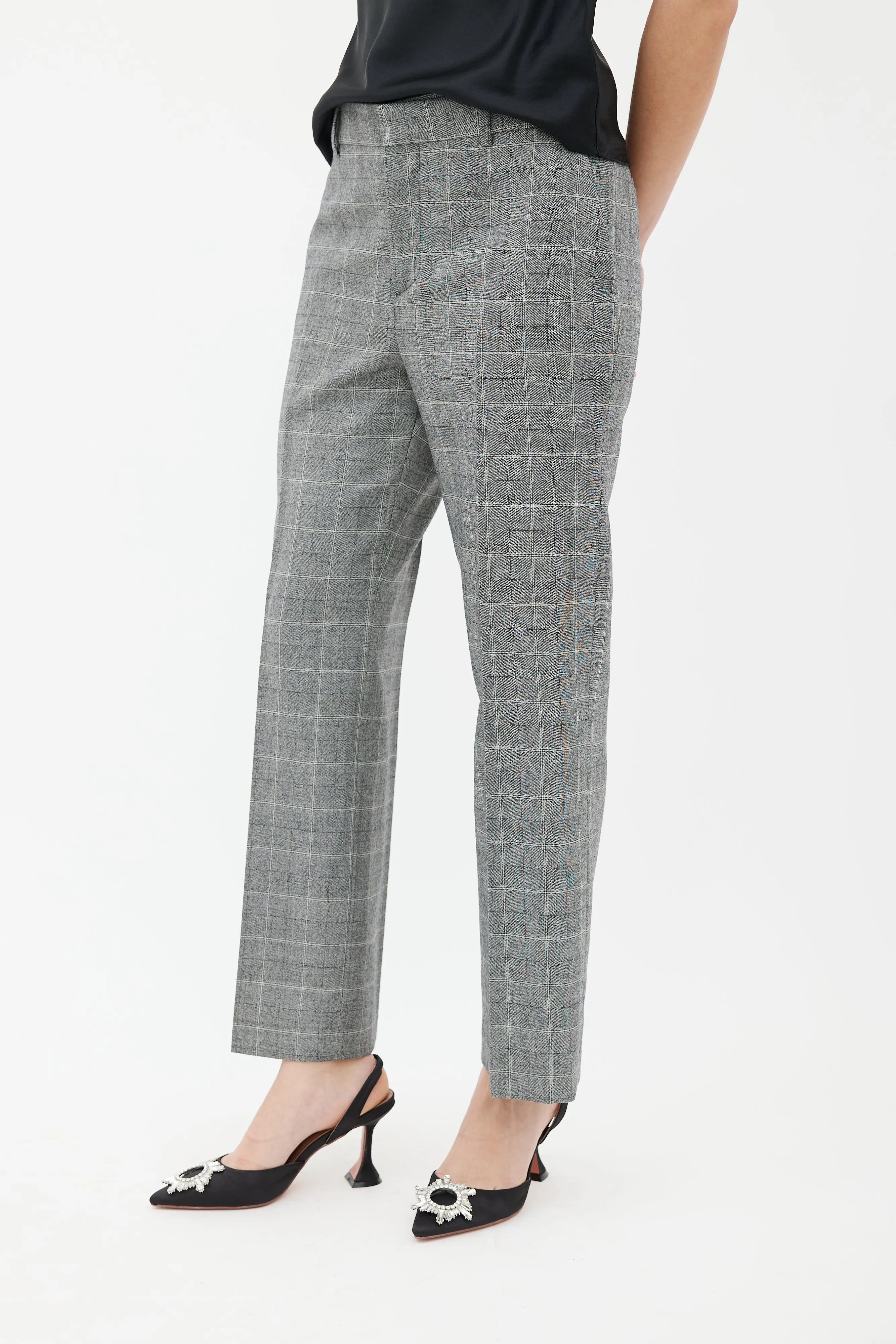 Grey Glen Check Trouser