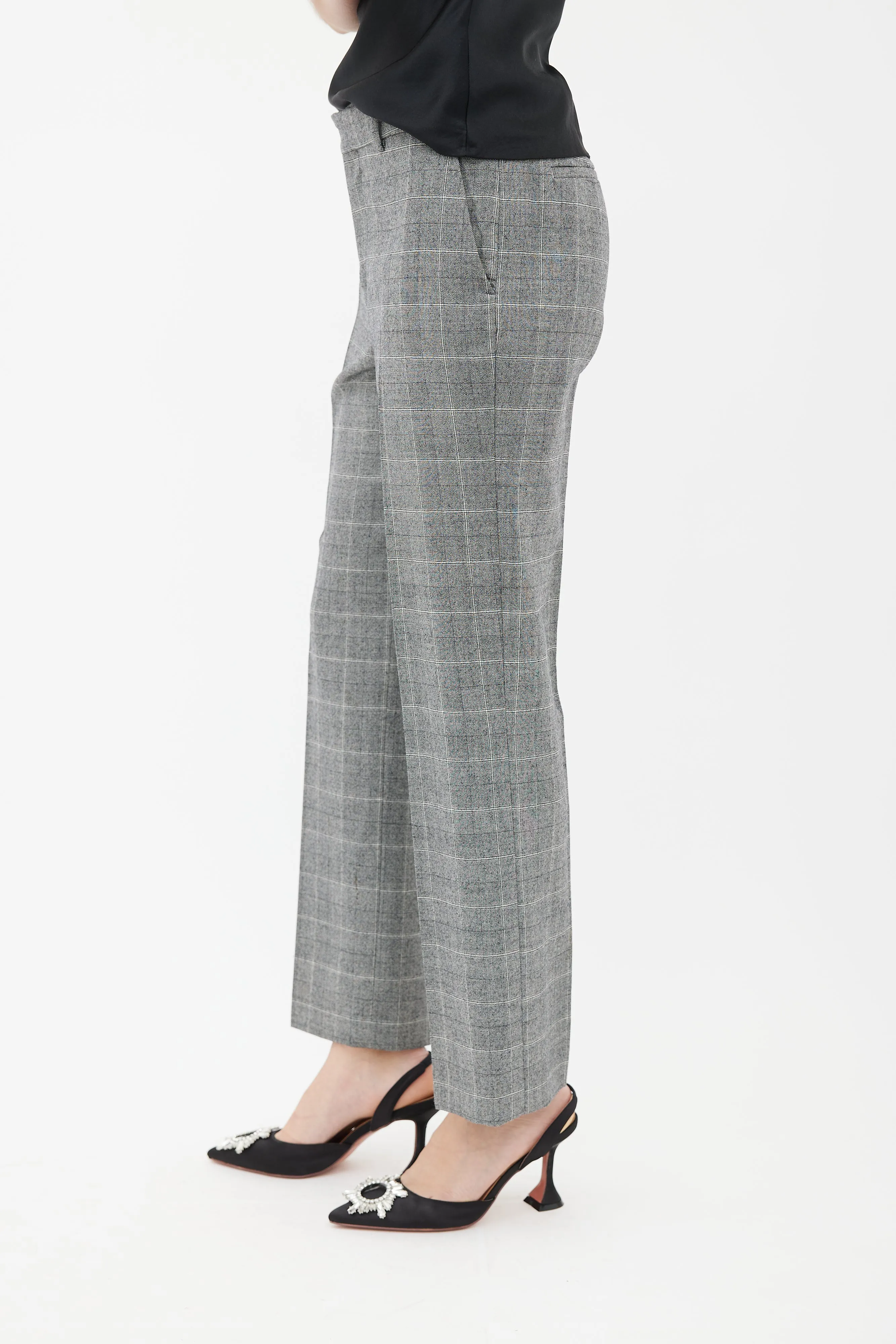 Grey Glen Check Trouser