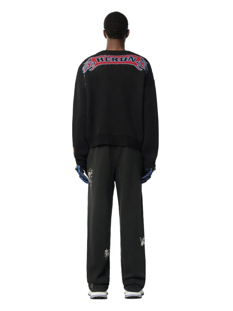 HERON PRESTON Flaming Knit Crewneck Mens Apparel