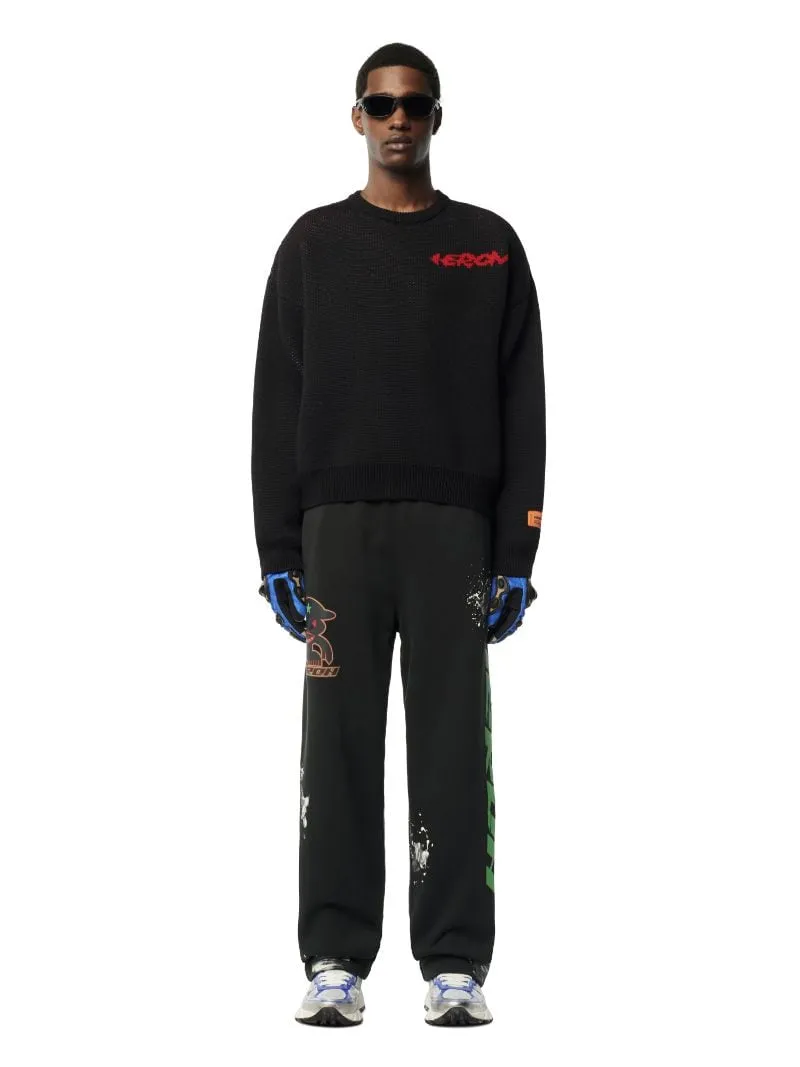 HERON PRESTON Flaming Knit Crewneck Mens Apparel