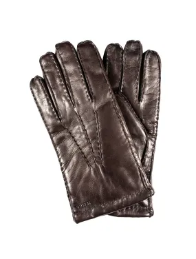 Hestra Sheep-lined Leather Gloves Brown