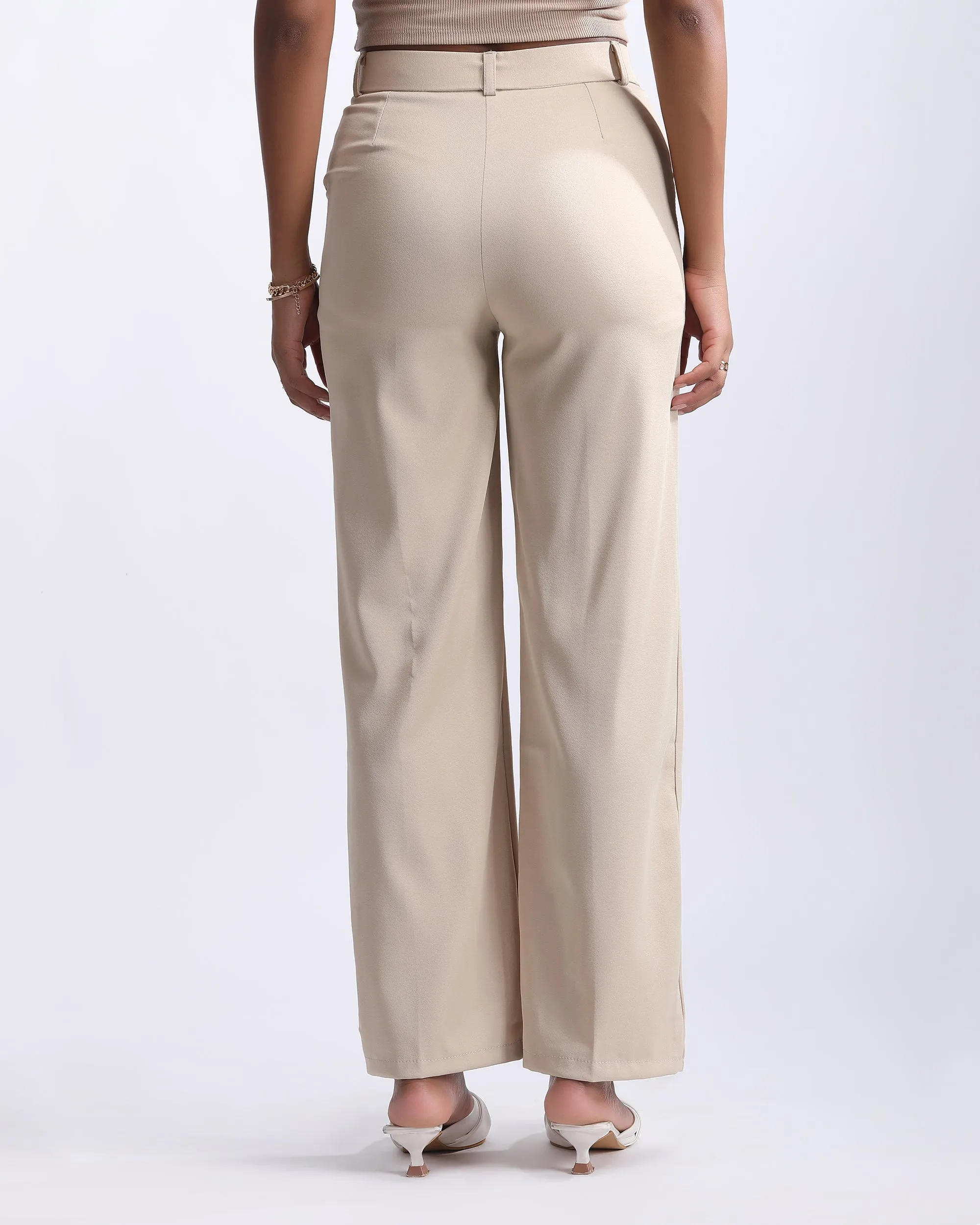 HIGH WAIST STRAIGHT FIT PANTS