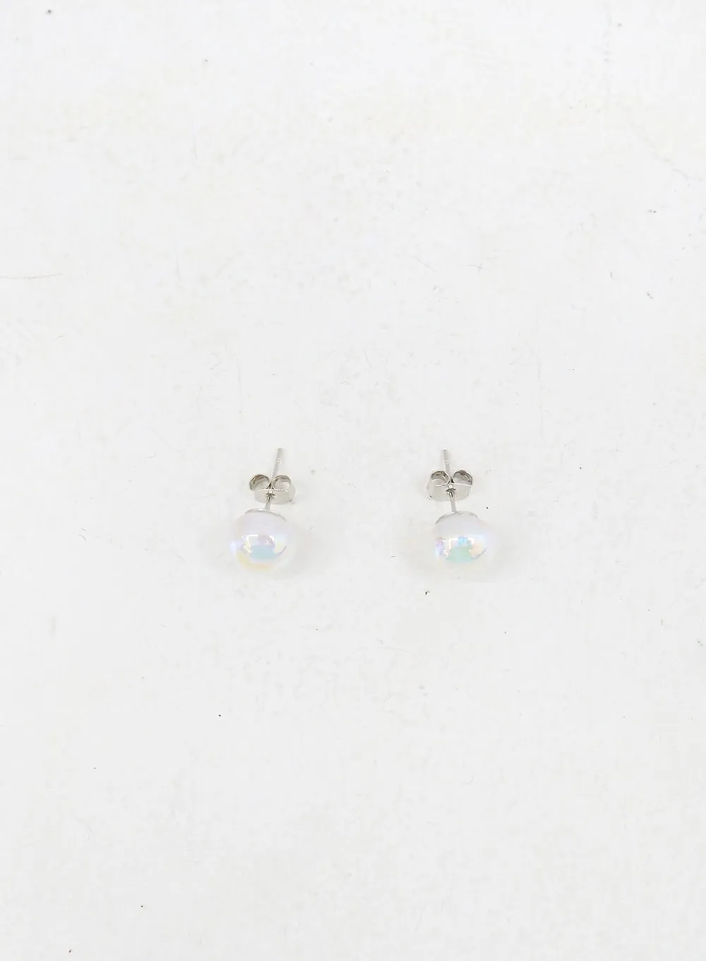 Holographic Round Bead Earrings OD29